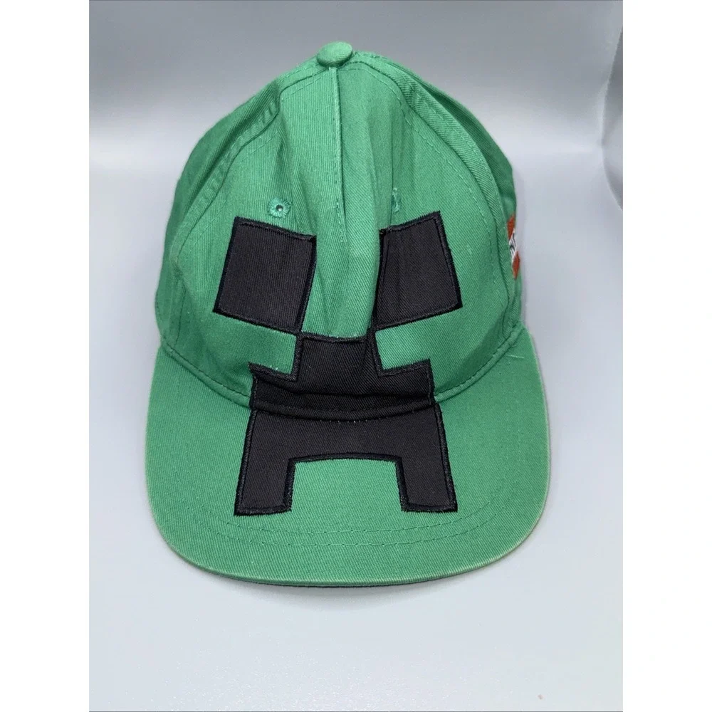 Jinx Minecraft Creeper Mob TNT‎ Youth Hat Green Checkered Snapback Baseball Cap